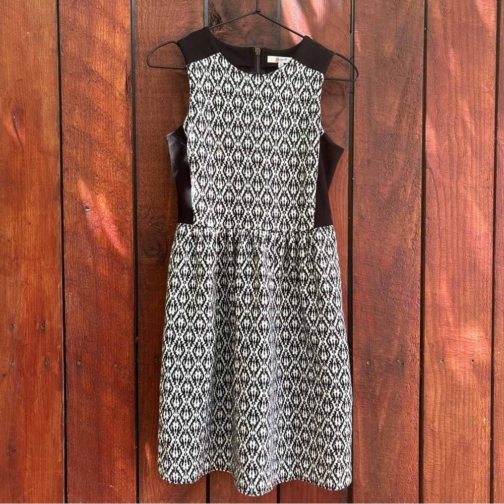 Madewell Black and White Formal Midi Dress